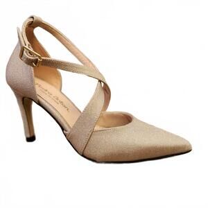 NEW PEDRO ANTON women's high-heeled pump in gold